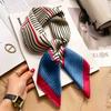 Korean cashew flower silk scarf triangle scarf women's stacking wear accessories jeans belt travel matching shirt scarf headscarf