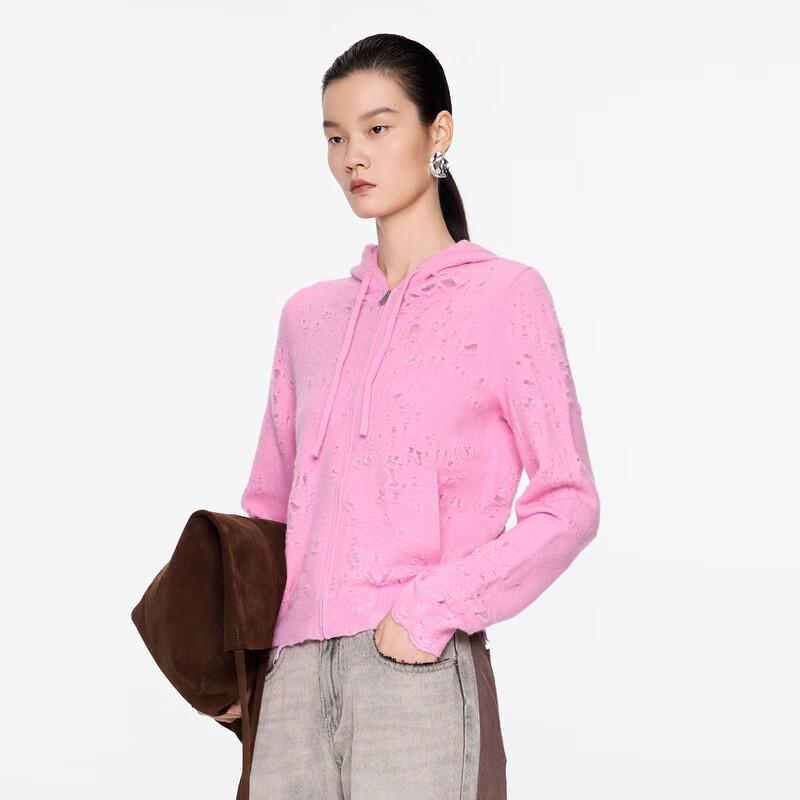 JNBY 2024 Winter Hooded Wool Blend Knit Sweater S 23990₽