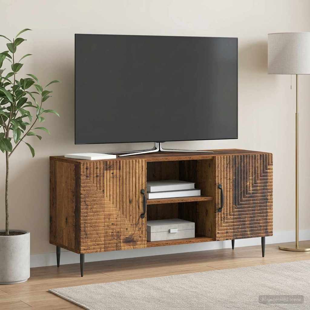 Vintage Style TV Stand Made of Reclaimed Wood 102 x 34.5 x 50 cm Particleboard