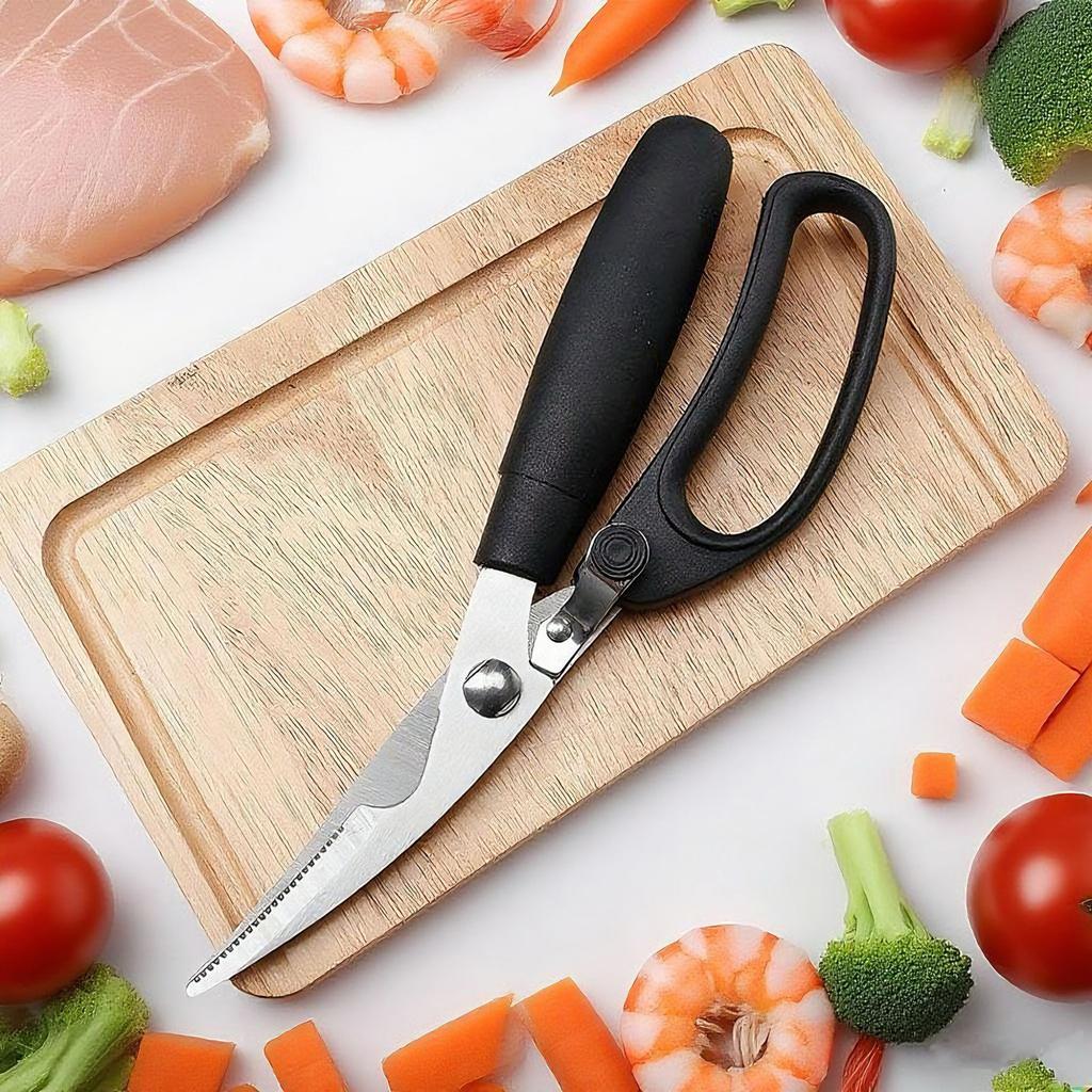 Multifunctional Kitchen Shears Stainless Steel Household Scissors for BBQ Poultry Bone Cutting and Food Preparation with Ergonomic Handle