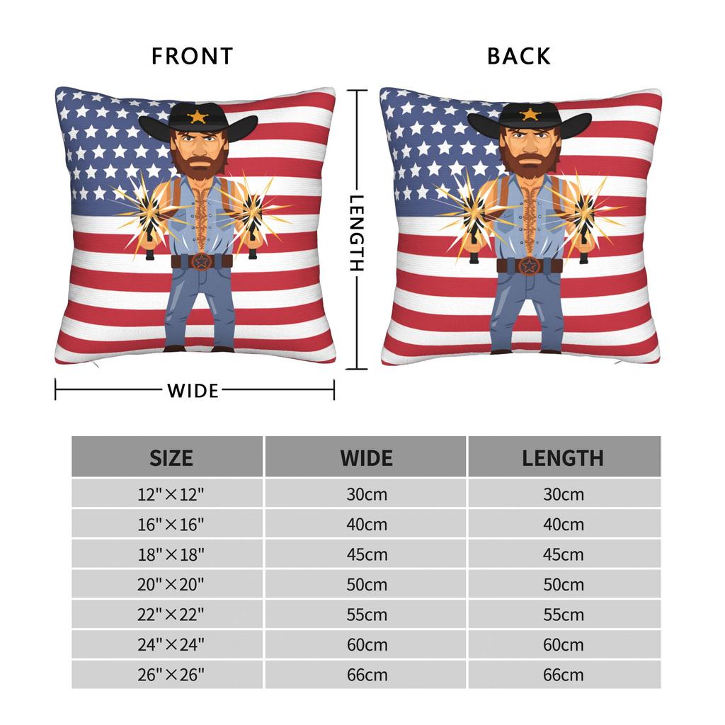 Chuck Norris Pillowcases Retro Trendy Pillow Case For Sofa Car Home Decor Soft Pillow Cover