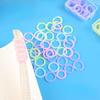 20pcs/box Colorful Loose Leaf Binder Rings Plastic Detachable Binding Buckles DIY Notebook Office File Organizer Accessories