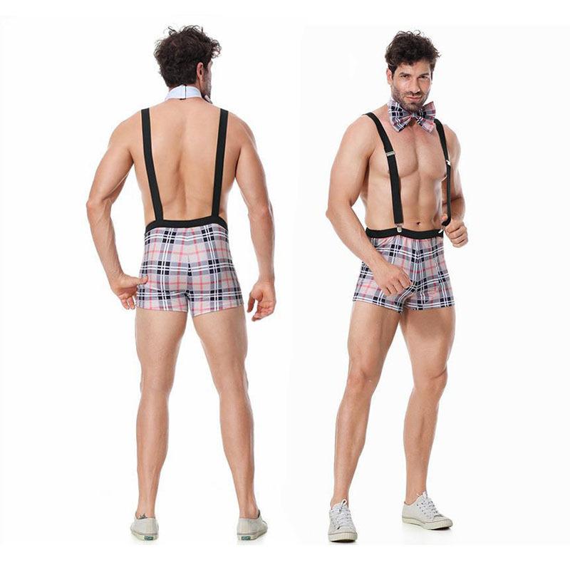 Fun Underwear Mens Sexy Strap Pants Cosplay Role Play Bar Clothing Christmas