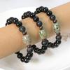 Tibetan Three-Eyed Dzi Agate & Coconut Shell Mantra Bracelet