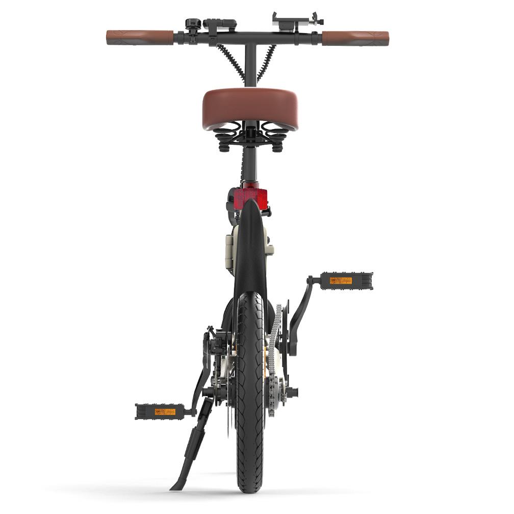 Eskute F200 14" Faltbares Elektrofahrrad 250W, 36V Batterie, Hinterradfederung, Doppelscheibenbremsen, LCD-Display, Handyhalter