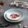 Ceramic Plates 8 Inch Household Blue New High Aesthetic Exquisite Dining Tableware High-class Round Simple Breakfast Dish