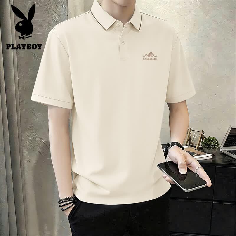 PLAYBOY Men s 2026 Summer Business Casual Polo Shirt XL