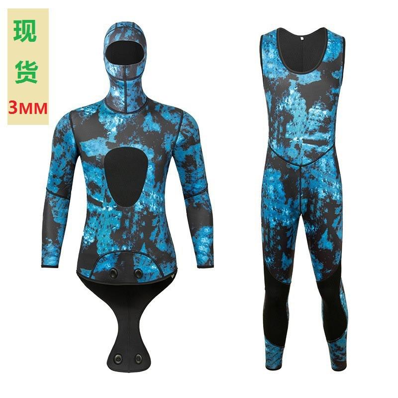 3mm 5mm Neoprene Wetsuit Separate Top Bottom Set Freediving Snorkeling Swimming Warmth Unisex