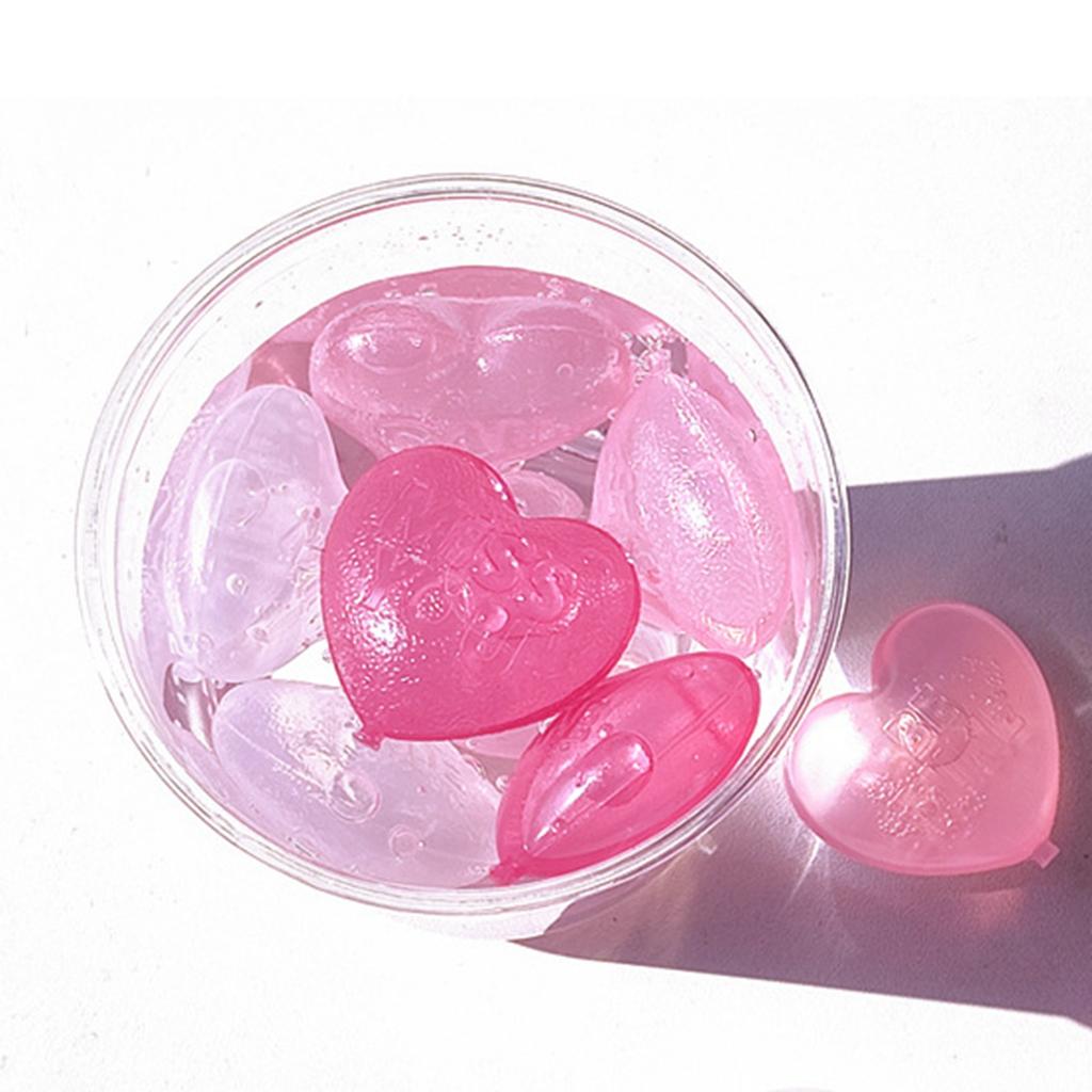 15 Pack Heart Shaped Reusable Ice Cubes Pure Water Reusable Ice Cubes for Drinks Whiskey Vodka Coffee