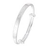 Big Kids 9999 Sterling Silver Keti Cat Bracelet - Solid Silver, Push-Pull Bangle, Engravable, Simple Design for Children.