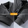 Winter Cotton-padded Men's Tooling Baseball Collar Velvet Gray New Winter Dad Cotton-padded Jacket Top