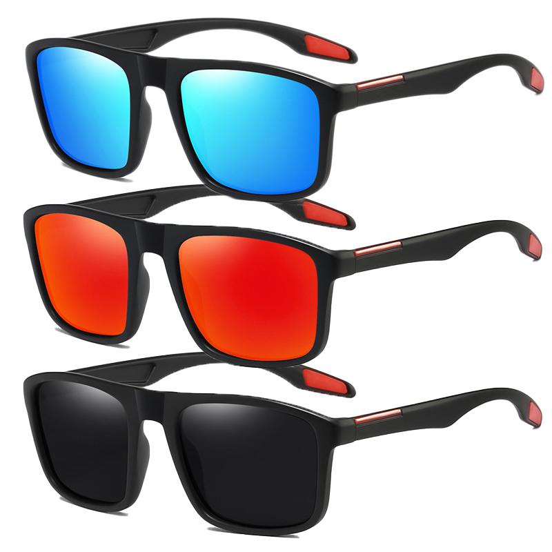 

Men s Polarized Glasses, Lightweight Square Frame Glasses For Driving Cycling Fishing