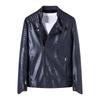 Autumn and Winter Men's Leather Jacket Leather Jacket Locomotive PU Leather Velvet Casual Handsome Jacket