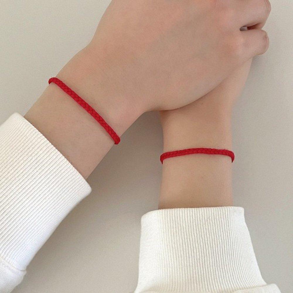 [Divatail] [Couple Recommendation] Red Wish Bracelet Set of 2