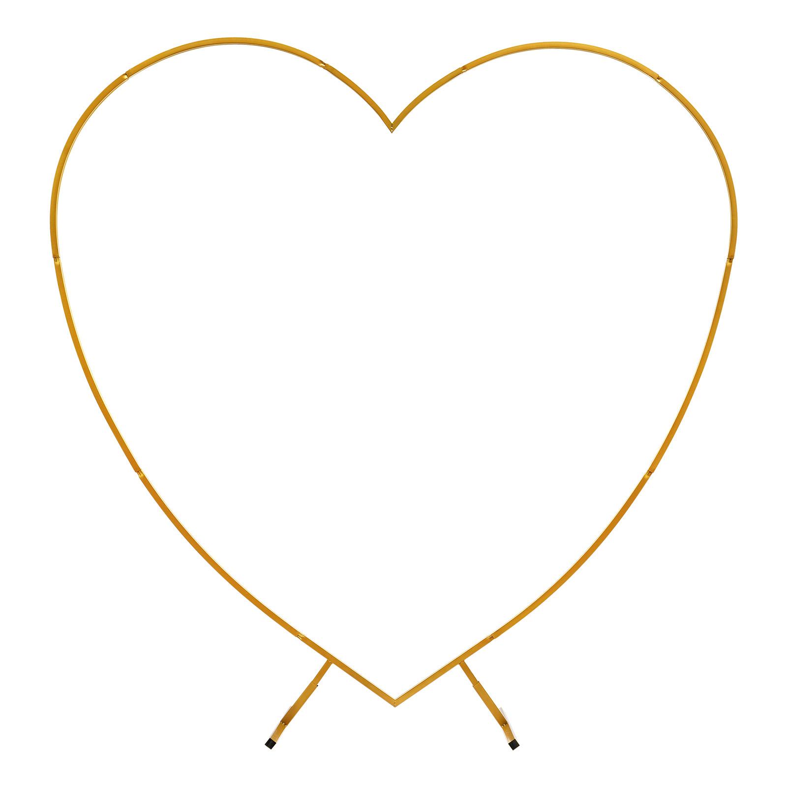 

Heart Shaped Metal Arch Kit 6.89ft Wedding Heart Arch Backdrop Stand for Proposal Wedding Valentine s Day Decor White/Gold золотой