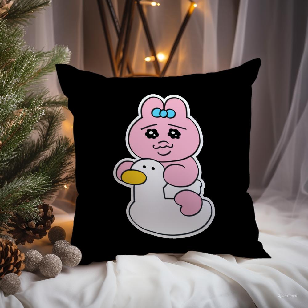 Kawaii O-Opanchu Usagi Kissenbezug Premium Komfort Wendbare Kissenhülle -Zwei in Einem Design für Jeden Raum & Autoinnenraum
