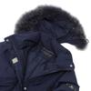 Jean-louis Scherrer Men's Blue Fox Fur Hooded Down Coat, Navy, Size M, P927-80F Coat M NavyUsed