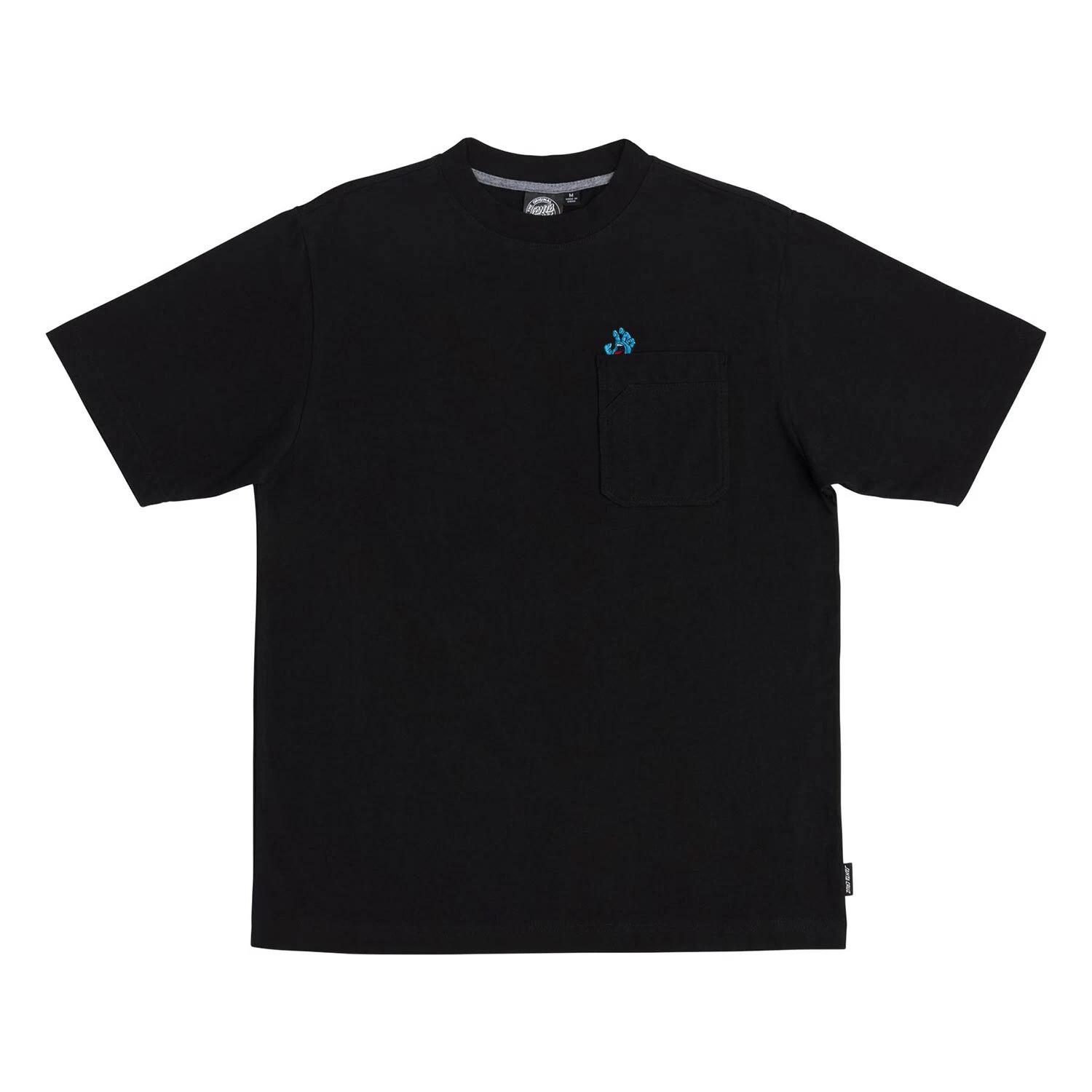 Santa Cruz Skateboard Pocket T-Shirt Screaming Hand Utility Black 4XL