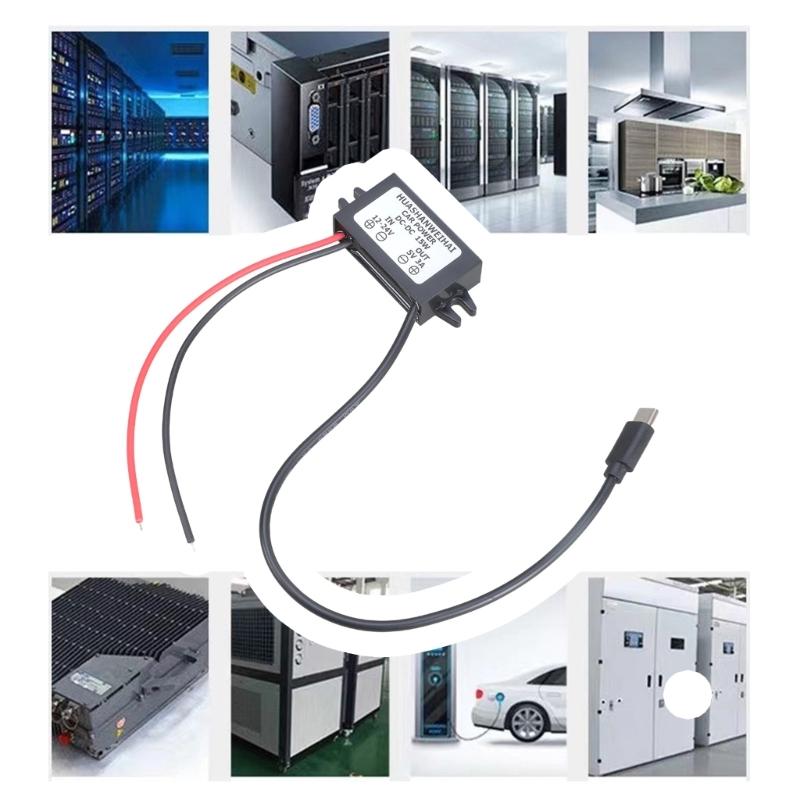 12V 24V Step Down Converters USB Type C 5V3A Charging Module For Automotive Electronics And Mobile Devices