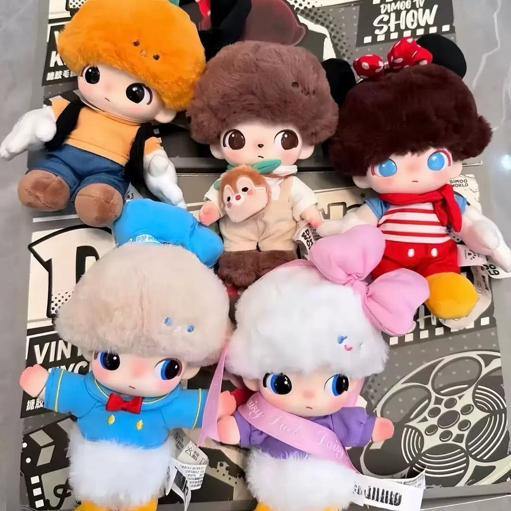 Car plush ornament LABUBU DIMOO WORLD Series Vinyl Face Original Blind Box Toys Action Anime Figure Doll  Christmas Gift  Air outlet ornament