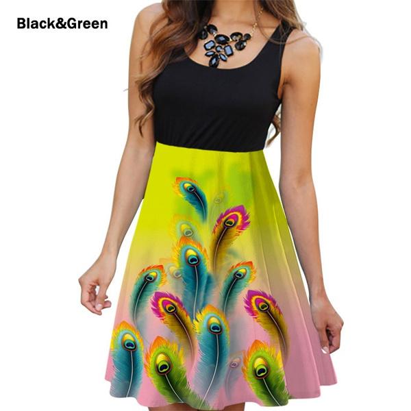 Damenmode, Sommer, Frühling, einfarbig, ärmellos, O-Ausschnitt, Freizeitkleider