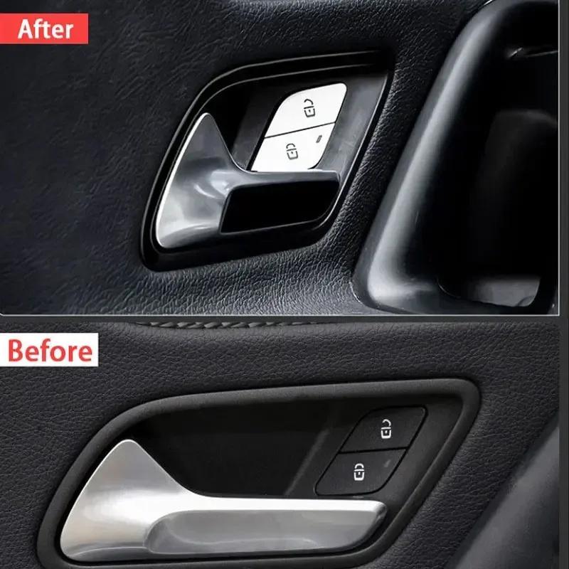 LHD RHD Car Interior Sticker For Mercedes Benz C E S Class GLC GLK GLB Central Door Lock Unlock Switch Button Cover Accessories