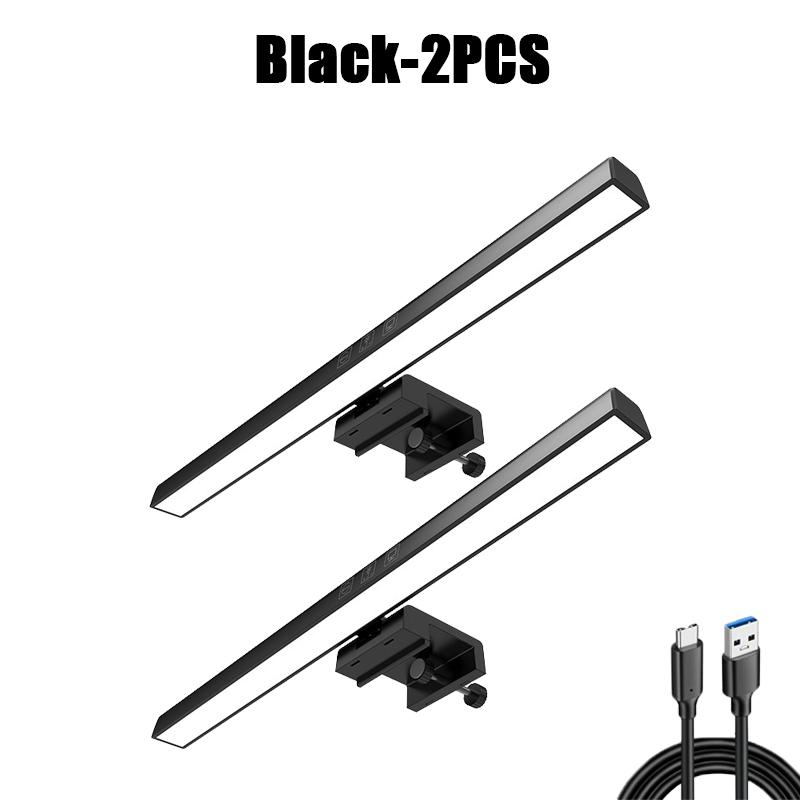 33cm LED Desk Lamp LED Computer PC Monitor Screen Light Bar Stepless Dimming Reading USB Powered Hanging Table Lamp