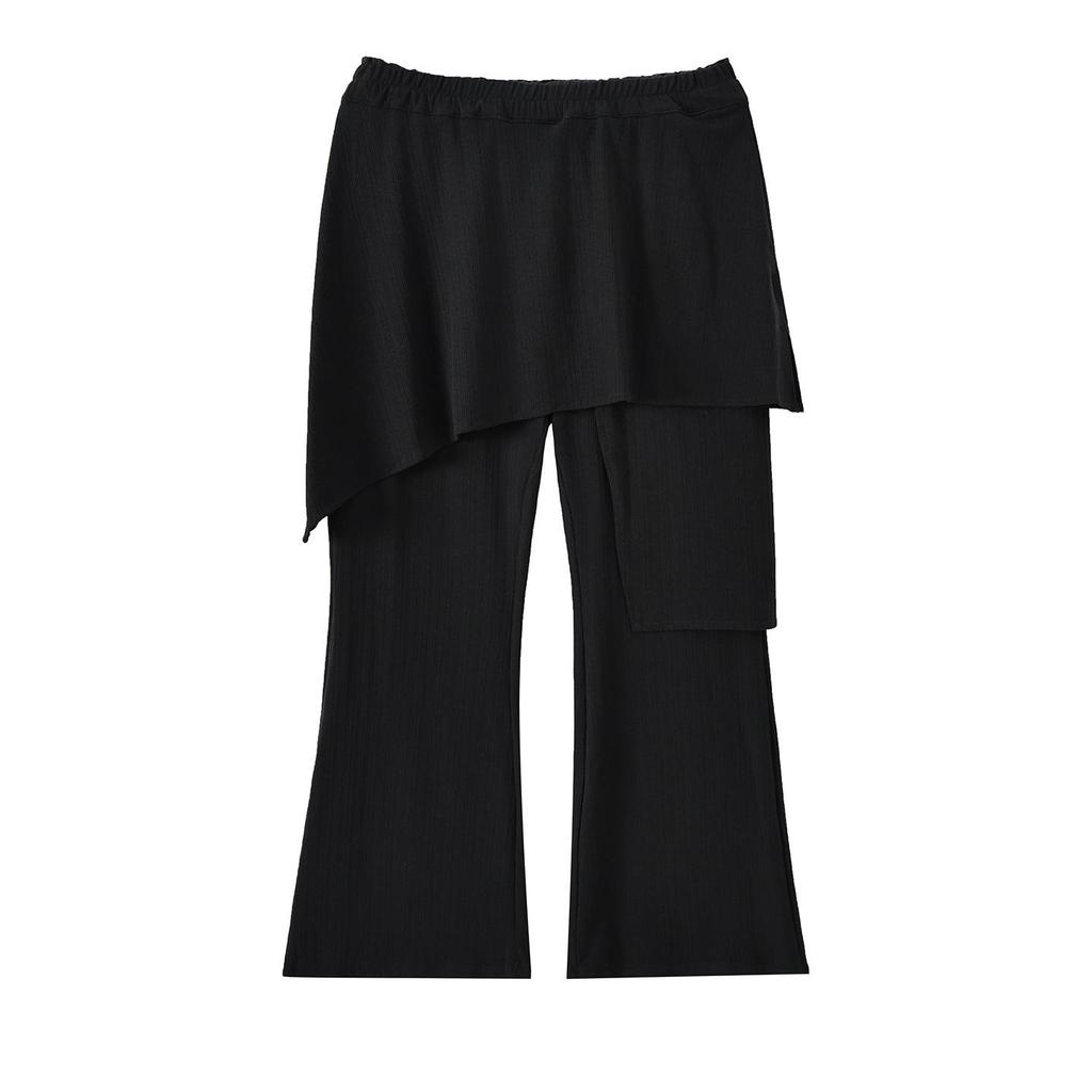 Spring 2026 One-Shoulder T-Shirt & Irregular Micro-Flare Pants Set