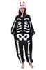 OLAOLA Halloween Skeleton Kigurumi Halloween Costume for Warm and Fluffy Animal Costume for Parties and Cold Weather Protection Pajamas, Adults, (Size