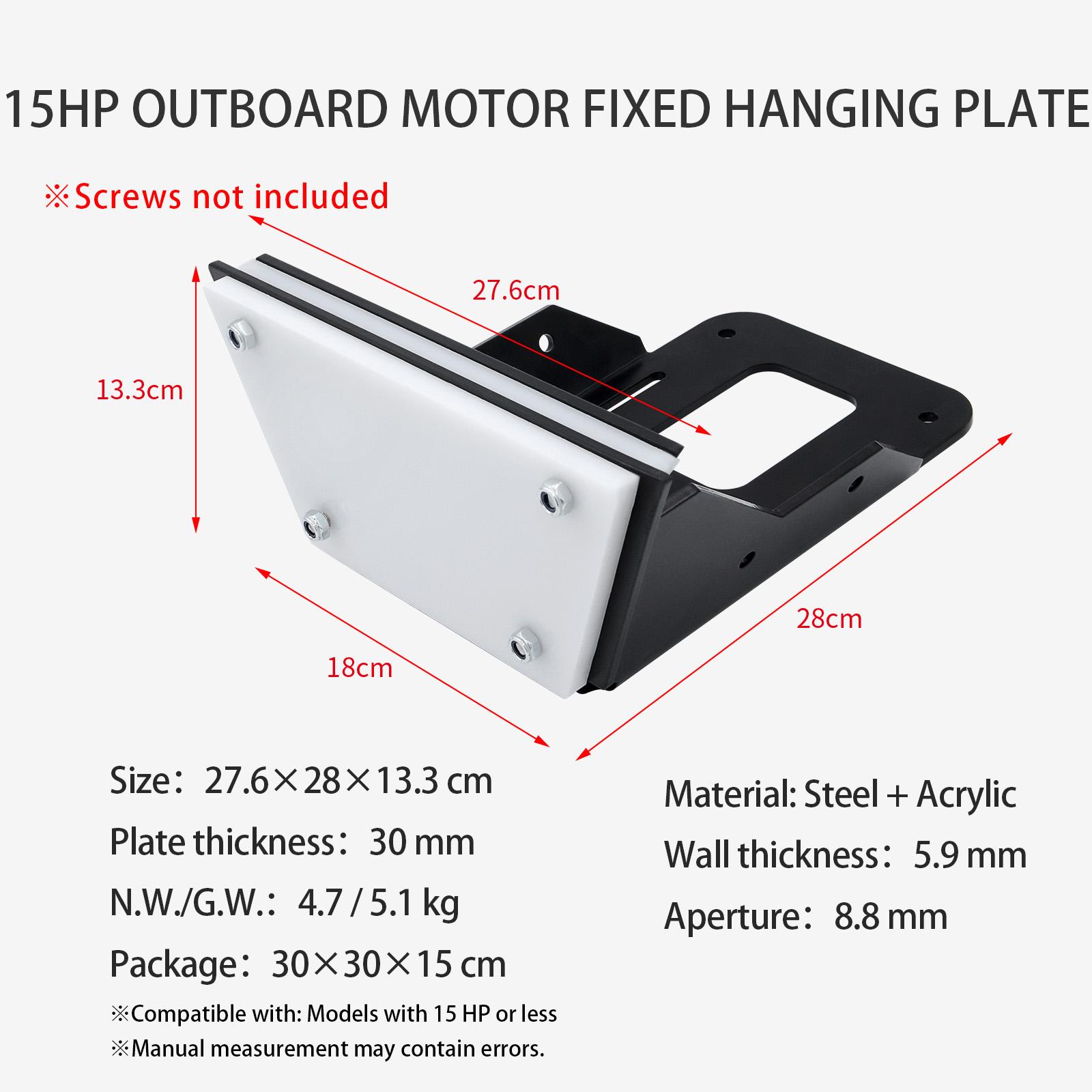 KOETSU Motor Mounting Bracket, Outboard Motor Stern Thruster Aluminum Alloy Motor Support Frame 15HP