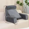 Reading Pillow for Bed Extra Large Arm Rest Pillow Memory Foam Bed Rest Pillow for Reading TV Gaming Comfort Bed Chair Cushion