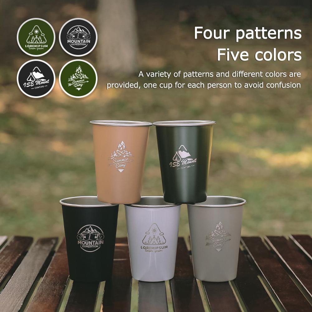 Outdoor Camping Cup Stainless Steel Travel BBQ Coffee Tea Drinking Mugs for Party Wine Beer Bottle Drinkware