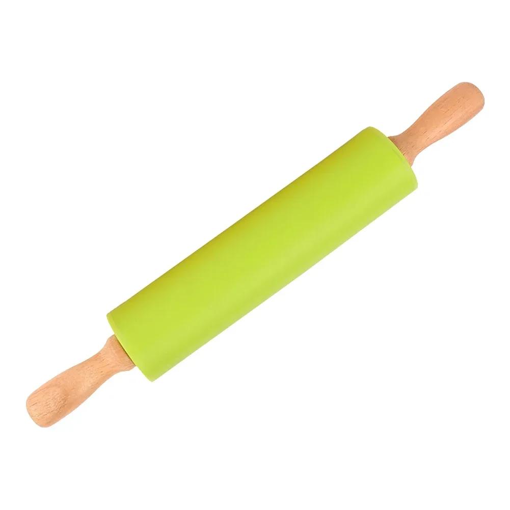 Silicone Rolling Pin Kneading Pad Set Silicone Roller Type Pressure Roller Pizza Grade Rolling Pin Pad Kitchen Baking Tool