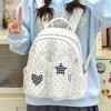 Schoolbag Korean polka dot rabbit ears cute student schoolbag lace lace backpack female niche design commuter backpack tide