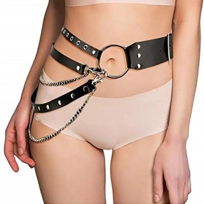 Chic Lady Club Waist Belt - Adjustable Rivet Decorative Belt For Stage Shows And Fashion Outfits