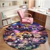 Demon Slayer Print Round Rug, Washable Floor Carpet, For Entryway Dorm Laundry Room Office Study, Home Decor Birthday Christmas Gift