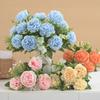 1Pc 5 Forks Bulbous Chrysanthemum Peony Festival Diy Accessory Home Floral Arrangement Wedding Bouquets Decor Artificial Flowers