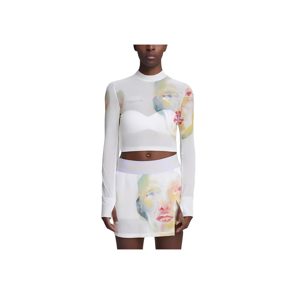 Puma X KidSuper Long-Sleeve Tee Sugared Almond Women Tops Multi-Color 625621-87