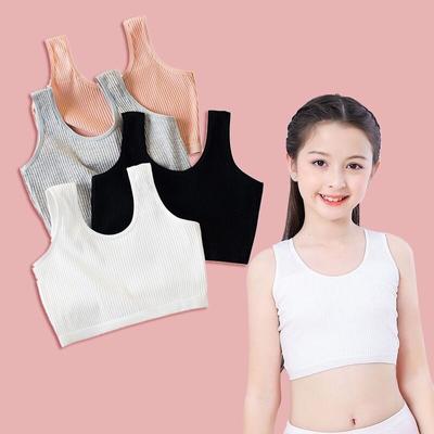 4ks Dětská dívčí podprsenka Cotton Teenage Underwear letní Dětské téma