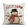 New Christmas Pillow Cover Hand-painted Cartoon Pattern Printed Cushion Holiday Decoration Cushion Home