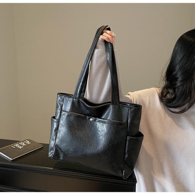 Large Capacity Crossbody Solid Color Shoulder Bag