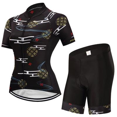 Summer Short Sleeve Riding Bicycle Cycling Clothing Set Women Sport Jerseys Suits Bicycle Clothes Suit