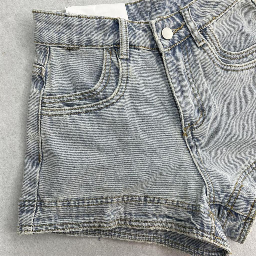 2026 New American Retro High-Waist Spicy Girl Slim Fit Denim Shorts for Women - Summer Style Hot Pants