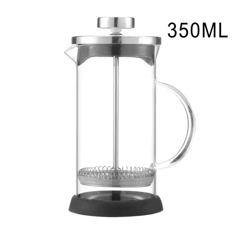 350-1000ml Transparent Coffee French Press Pot with Filter Multifunctional Heat Resistant Borosilicate Glass Coffee Kettles Tool
