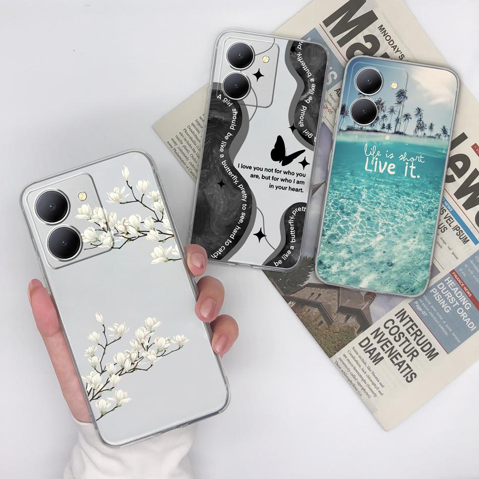 Creative Case For Vivo Y36 5G Soft Transparent TPU Silicone Model V2248 Slim Phone Shell Shockproof Protective Back Cover Coque