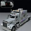 AAZF1 1/24 Alloy Truck Trailer Head Car Model Metal Container Truck Engineering Transport Vehicle Car Model Sound Light Kids Toys Gift