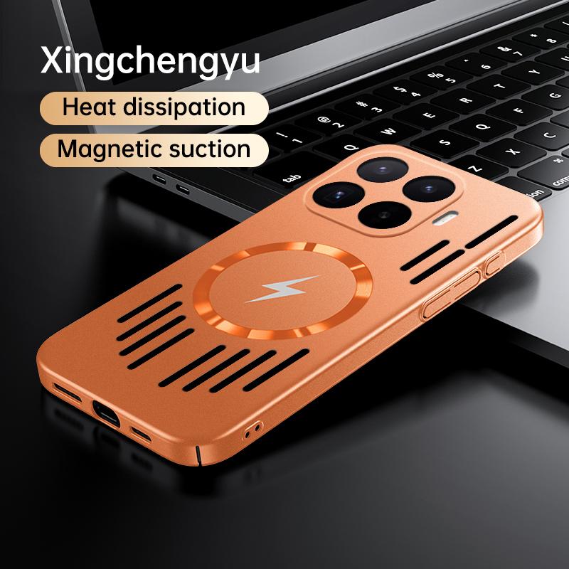 Luxury Ultra Thin Ice Feel Heat Dissipation Phone Case For Xiaomi Mi 17T 15T Pro For MagSafe Magnetic Wireless Charging Cover