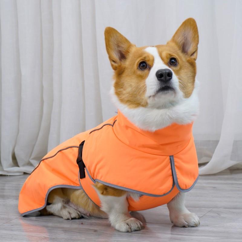 Waterproof Fleece-Lined Dog Raincoat Winter Warm Outdoor Jacket Small Medium Large Breeds