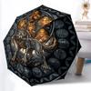 Mythology Window Pattern Umbrella, Portable and Foldable Design, 8 Ribs, a Casual Accessory for Halloween, Christmas, and Birthday Gifts.