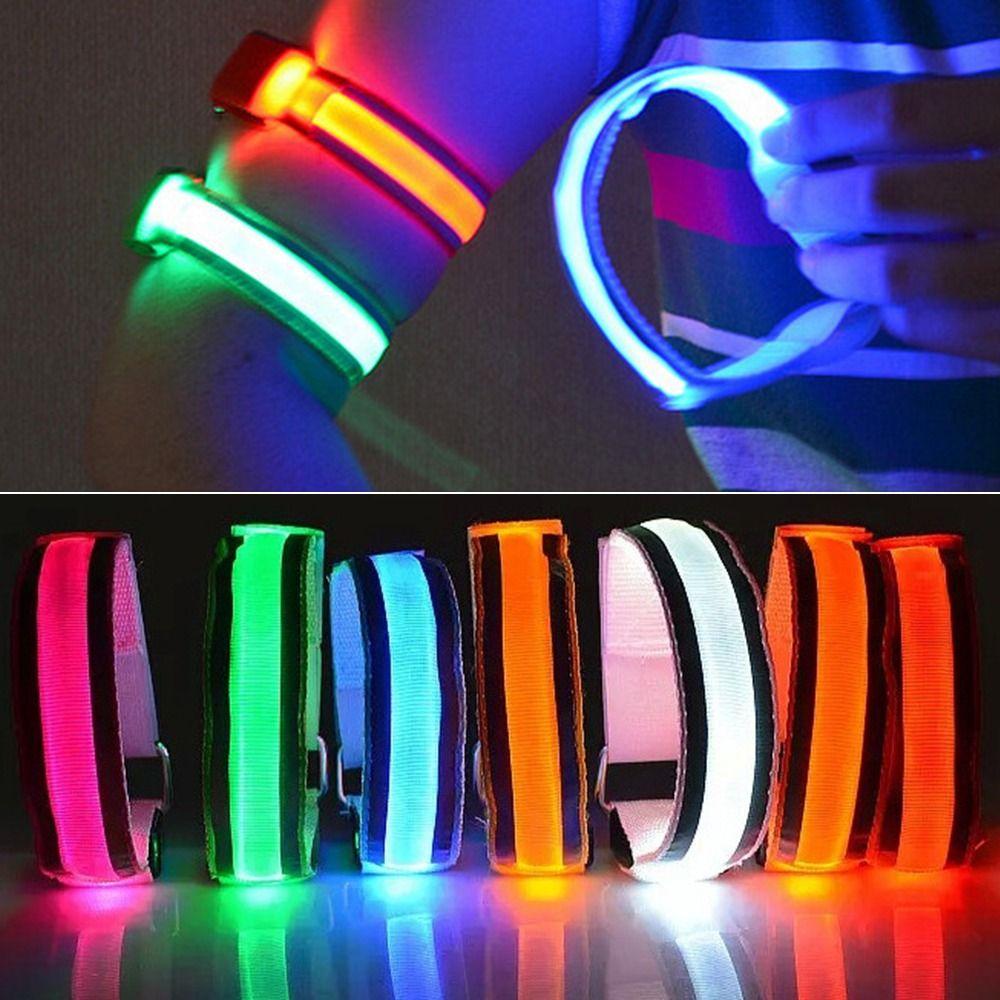 Strap Safety Reflective Belt Battery Luminous Armband Night Running Armband LED Luminous Bracelet